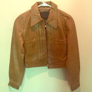 Guess leather cropped jacket